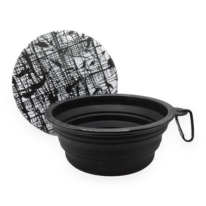 Dark Matrix Collapsible Pet Bowl