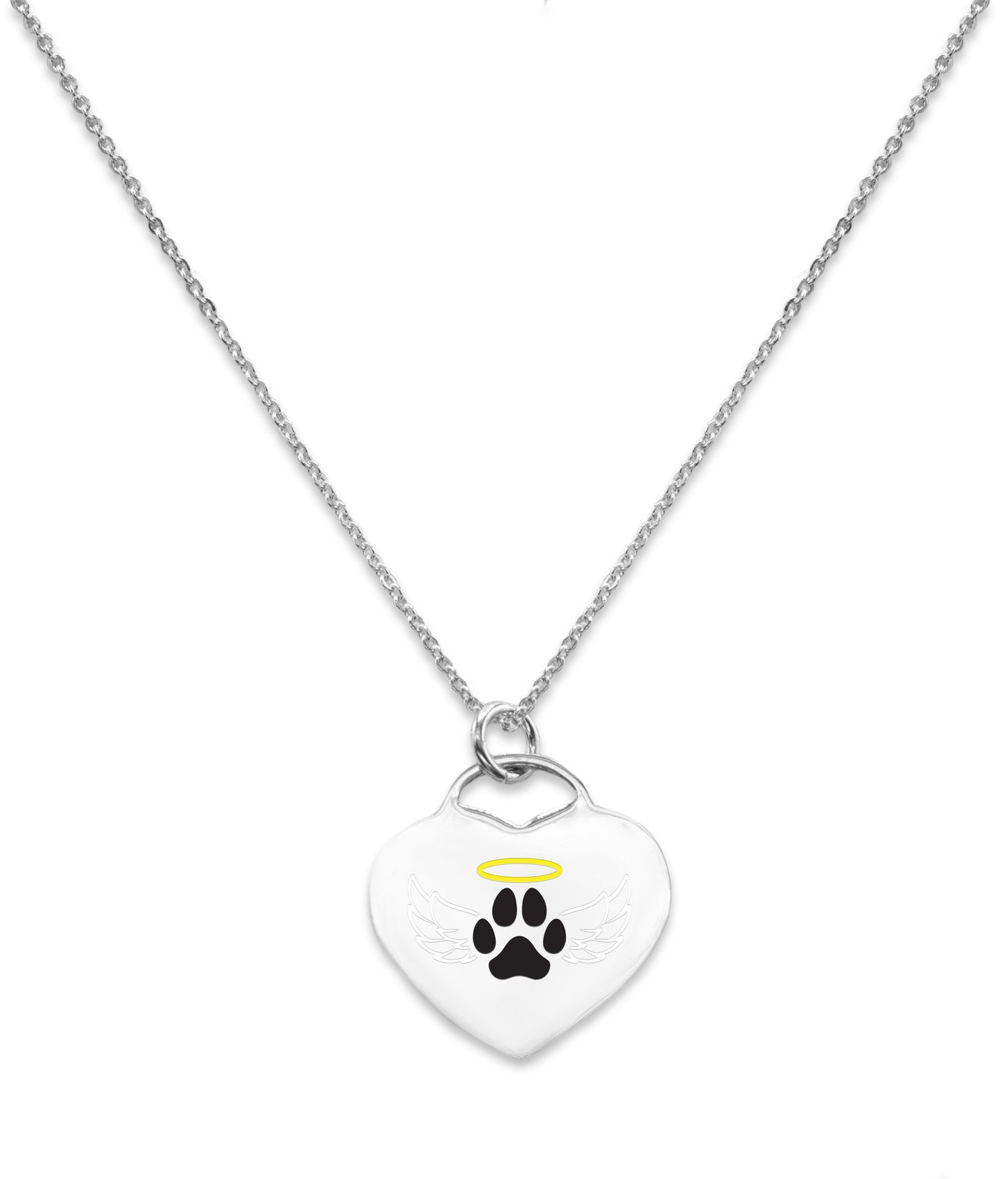 Dog Paw Angel Wings Charm