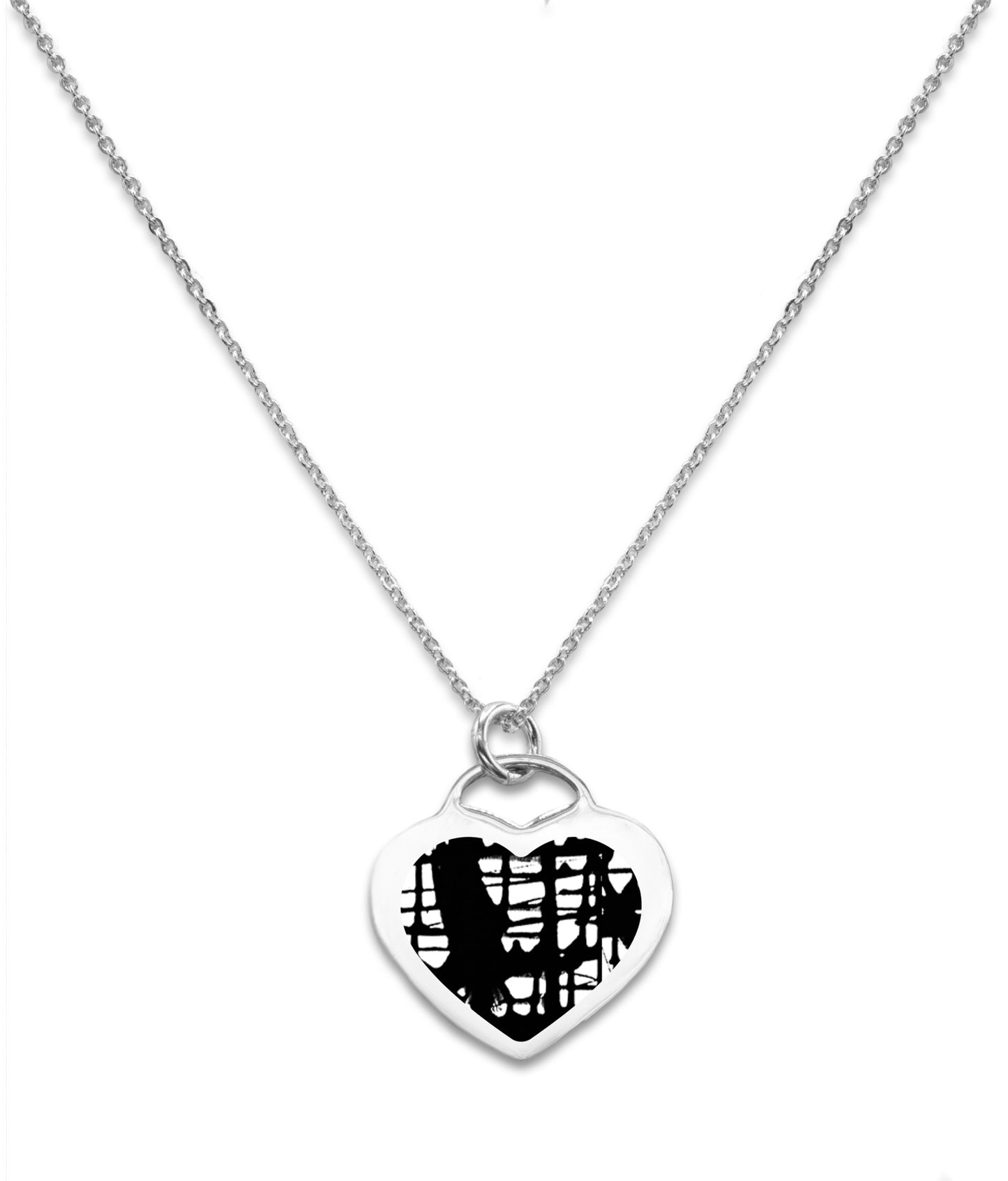 Dark Matrix Custom Engraving Heart Charm